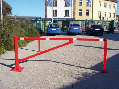 Produktbild von Drehschranke, zum Einbetonieren, für Vorhangschloss, mit Lackierung 3000 mm