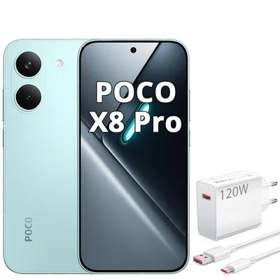 Produktbild von XIAOMI POCO X8 Pro 5G 12GB 512GB Smartphone Grün 6500mAh 120Hz AMOLED NFC mit 120W Ladegerät