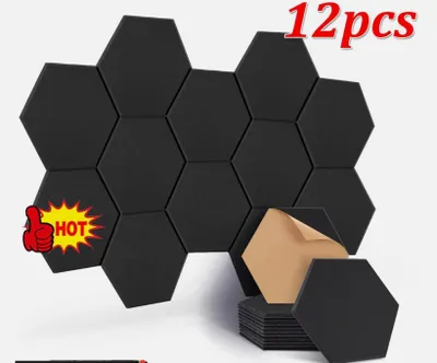 Produktbild von 12 x Akustikplatten Schallschutz Schallschutzplatten Schallabsorber Selbstklebend