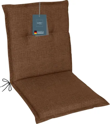 Produktbild von LILENO HOME Gartenstuhl Auflagen als [1er Set - Niedriglehner] in Braun - bequeme Liegen als Sitzauflagen für Gartenmöbel - Stuhlkissen für Gartenstühle und Klappstühle