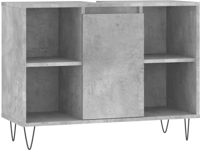 Produktbild von vidaXL Badschrank Betongrau 80x33x60 cm Holzwerkstoff