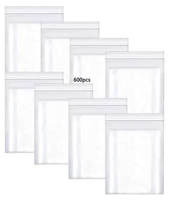 Imagen del producto de Bolsas con cierre hermético pequeñas, de 40 x 60 mm, 600 unidades, transparentes, para organización