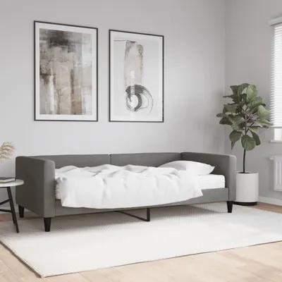 Immagine prodotto di Maison Exclusive - Divano letto con materasso, grigio scuro, 90x190 cm, tessuto
