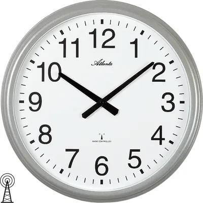 Produktbild von Atlanta Atlanta 4449 silber, XL-Funk-Wanduhr, outdoor