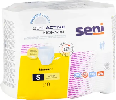 A package of Seni Active Normal incontinence pants.