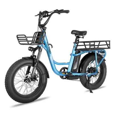 Image de Vélo électrique de transport HILAND, modèle tout-terrain de 20 pouces, pour adultes, équipé d'un moteur puissant de 48V et d'une batterie amovible de 15AH, vélo électrique avec 7 vitesses Shimano