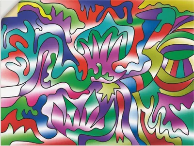 Produktbild von ARTland Wandbild, selbstklebend Bunt Abstrakt II Größe: 80x60 cm