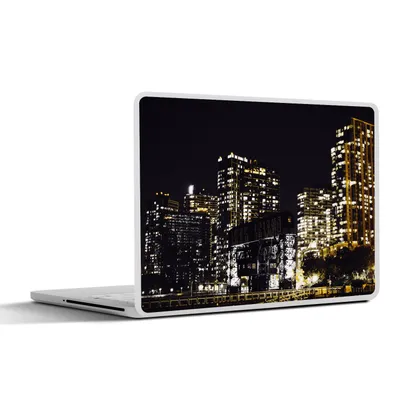 Produktbild von MuchoWow® Laptop Aufkleber Sticker Cover New York - Bäume - Beleuchtung 30x22 cm - Laptop-Sticker