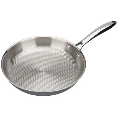 Produktbild von GSW 975346 - Pro INOXAAL PLUS TRI-PLY-Pfanne - 28 cm - Edelstahl 1810 - Wabenboden - Pro genietete Griffe
