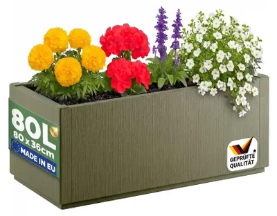 Productafbeelding van CASARIA® Buitenplanter Ethica, plastic, 80 liter, 80x36x35 cm