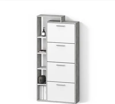 Immagine prodotto di Scarpiera Livinity Ortello Bianco/cemento 80 x 166.1 cm con 4 scomparti, Model 55884