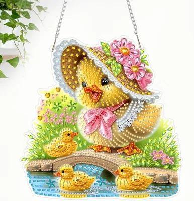 Diamond Painting Ente 19,8x19,6 cm DIY Set für Erwachsene