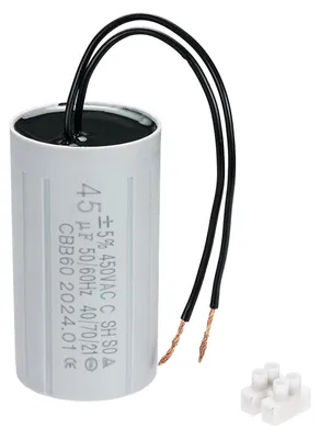 CBB60 45 µF Kondensator, AC 450 V, 2 Drähte, 50/60 Hz