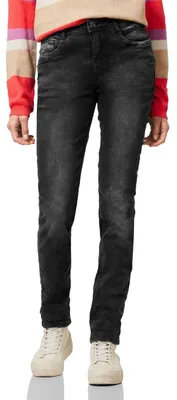 Productafbeelding van Street One dames jeans, model A375885, high waist, zwarte denim wassing, maat W26/L32