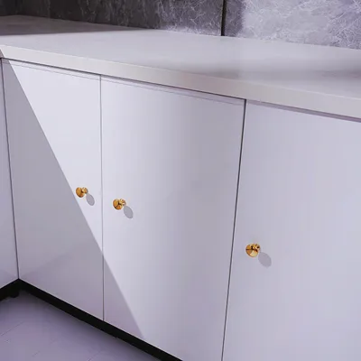 Produktbild von Runde Kugelgriffe - moderne Türknopf - Set aus 12 - Gold