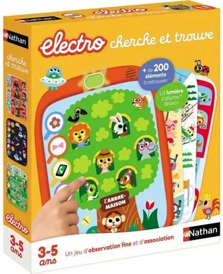 Image de Cherche et Trouve Électronique Tactile, Jeu Éducatif NATHAN, 3 Ans et Plus, 100+ Questions