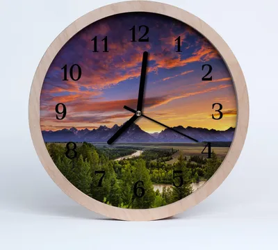 Produktbild von Holzuhr 20fi cm wanduhr - Landschaft Landschaft