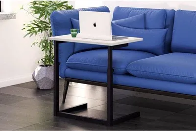 Produktbild von Beistelltisch Laptoptisch höhenverstellbar 40x60 cm Weiß