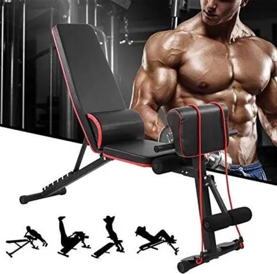 Produktbild von Famanu Krafttrainingsbank mit Schützender Polsterung - Verstellbare Fitnessbank