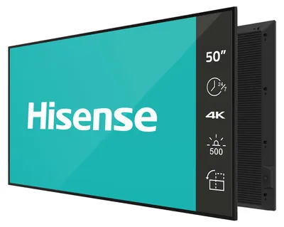 Obrázok produktu pre Hisense 50DM66E, Plochá digitálna tabuľa, 127 cm (50"), LED, 3840 x 2160 px, Wi-Fi, 24/7