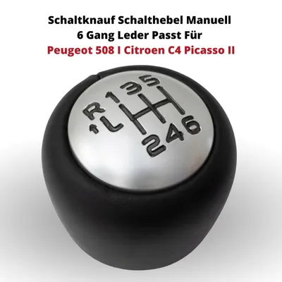 Immagine prodotto di Pomello del cambio leva manuale 6 marce in pelle Adatto a Peugeot 508 I Citroen C4 Picasso II