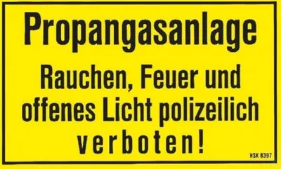 Produktbild von Verbotsschild - Propangasanlage - Gr. ca. 25 x 15 cm - 308397