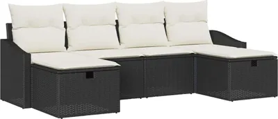 Produktbild von vidaXL Gartensofa-set 6 stk. Poly-Rattan