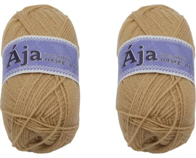 Obrázok produktu pre SADA 2 ks - priadza ÁJA - 50 g / 217 m - béžová