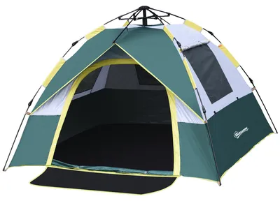 Produktbild von Outsunny Zelt für 2 Personen Campingzelt mit Heringen Kuppelzelt Polyester