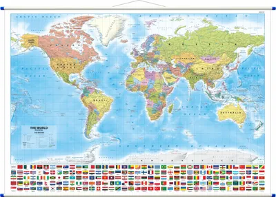 Obrázok produktu pre Politický svet - Nástenná mapa v anglickej verzii, 1:42 000 000