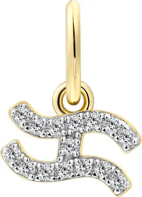 Produktbild von XENOX Charm-Anhänger Sternzeichen WASSERMANN vergoldet XS10470G