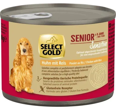 Produktbild von Select Gold Sens. Senior Huhn&Reis 6x200g