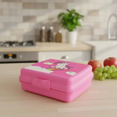 Produktbild von Tupperware A126 Sandwich-Box Einhorn Rosa Brotbox, neu/ovp