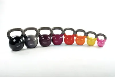 Immagine prodotto di Manubrio kettlebell in vinile con base in gomma antiscivolo, 10 kg, per allenamento della forza