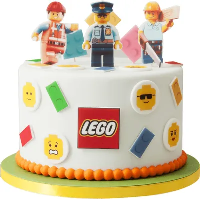 Zdjęcie produktu dla Sweetfanaberia | Zestaw do dekoracji ciast LEGO - 21 elementów - Kolorowe figurki - Idealny na przyjęcia