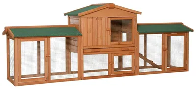 Immagine prodotto di Conigliera coniglio conigliere - Legno di abete - 212 x 52 x 85 cm - Con 2 piani