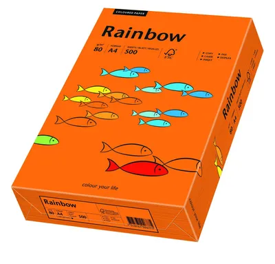 Produktbild von PAPYRUS Multifunktionspapier Rainbow A4 80 g/qm intensivorange 500 Blatt