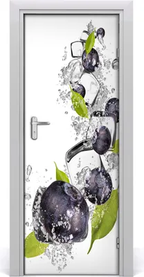 Produktbild von Tulup Türaufkleber 75x205 cm Dekorative Aufkleber Selbstklebend Wasserdichte Tapete Abnehmbar Schlafzimmer Wohnzimmer Wohnkultur - Beeren und Eis