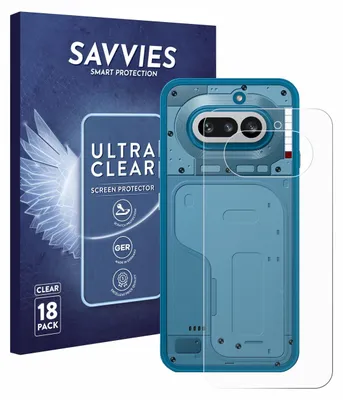 Produktbild von 18x Für Nothing Phone (4a) (Rückseite) Schutzfolie Savvies Displayschutz Display Schutz Folie Klar Transparent
