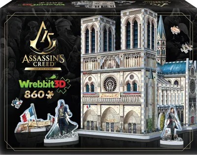 Zdjęcie produktu dla WREBBIT puzzle 3D Assassin's Creed Unity: Notre-Dame 860 elementów