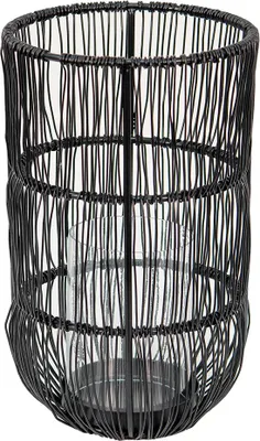 Produktbild von Clayre & Eef Windlicht Ø 13x23 cm Schwarz Metall