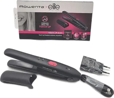 Produktbild von Rowenta Elite Touch Up & Go SF1312, Glätteisen, Warm, 160 °C, 200 °C, 180 s, Schwarz, Pink