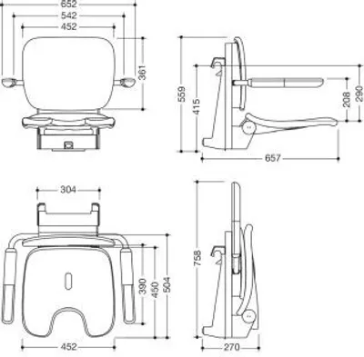 Produktbild von HEWI 802.51.14660 DR Einhängesitz Premium, Schamauss.