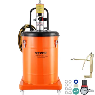 Immagine prodotto di Pompa per grasso VEVOR 40L Pompa per grasso ad aria compressa 0,6-0,8 MPa Pompa in alluminio pressofuso -20-100℃ di temperatura di esercizio, pompa per grasso pneumatica Attacco NPT Pompa per grasso Adatta per grasso da 0 a 3#