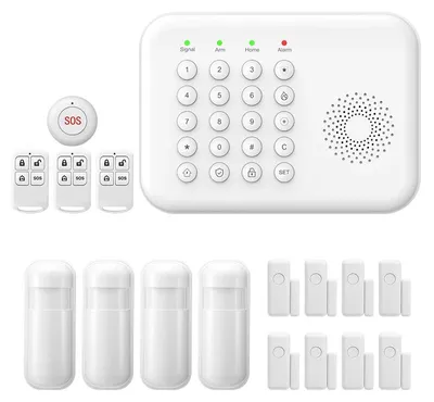 Immagine prodotto di Sistema di allarme di sicurezza wireless, notifiche in tempo reale, compatibilità con la domotica, kit GSM A01 E