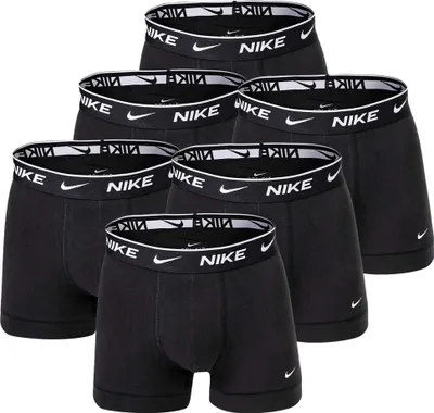 Produktbild von NIKE Herren Boxer Shorts, 6er Pack - Trunks, Logobund, Baumwolle Stretch Schwarz M