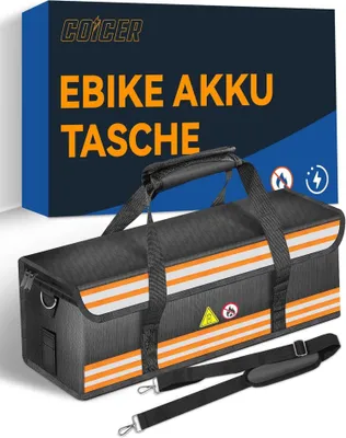 Produktbild von COICER E-Bike Akku Tasche Schutz feuerfeste Box Dokumententasche Lipo Safe Bag halten Große Batterien sicher E-Bike Zubehör