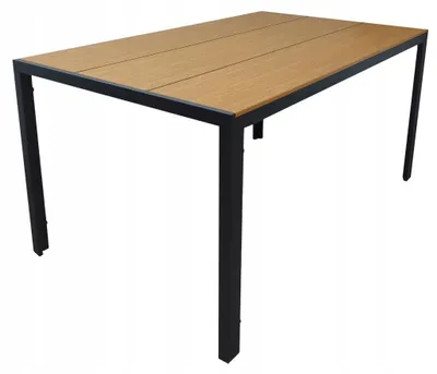 Zdjęcie produktu dla Aluminiowy stół ogrodowy taras z blatem polywood Allen Pro 150x90 naturalny