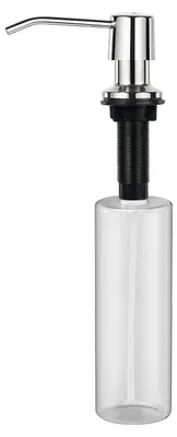 Produktbild von Spülmittelspender mit Edelstahlpumpe, eingebautem Seifenspender für Küchenspülen und Waschbecken, 500 ml Flasche, Befüllung von oben.
