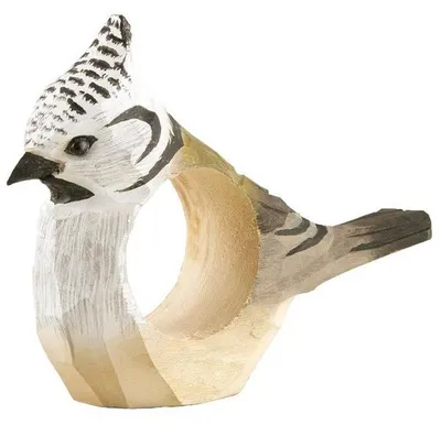 Image de Support-serviette "Jardin de la faune", motif : mésange à calotte